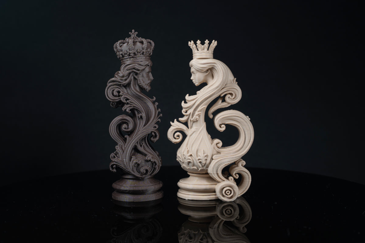 King & Queen - Chess Inspired Wedding Cake Topper / Decoration