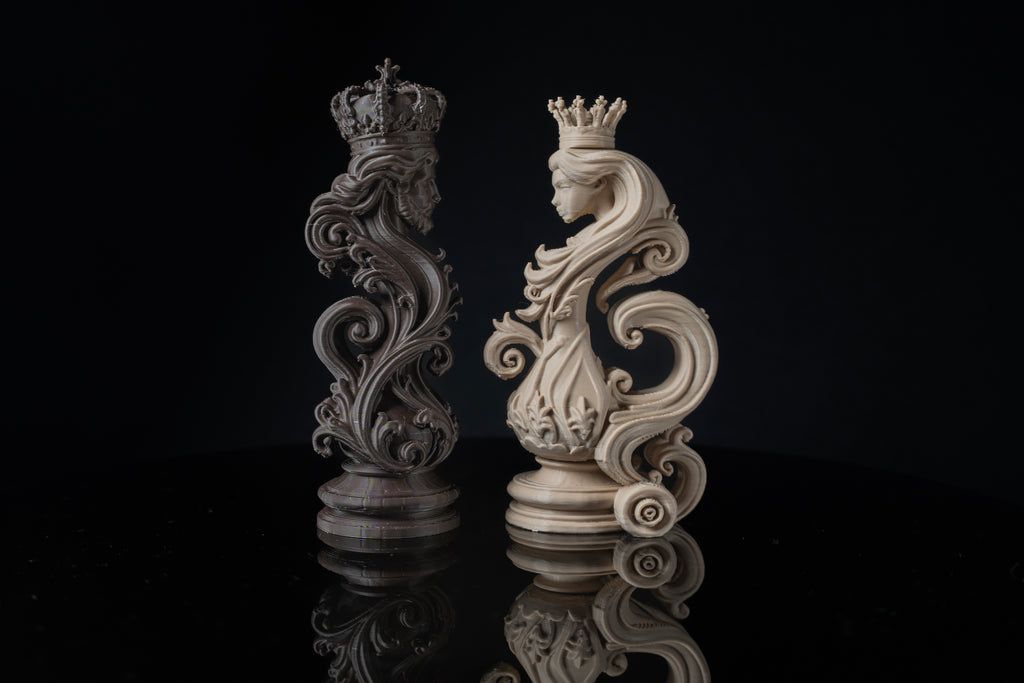 King & Queen - Chess Inspired Wedding Cake Topper / Decoration
