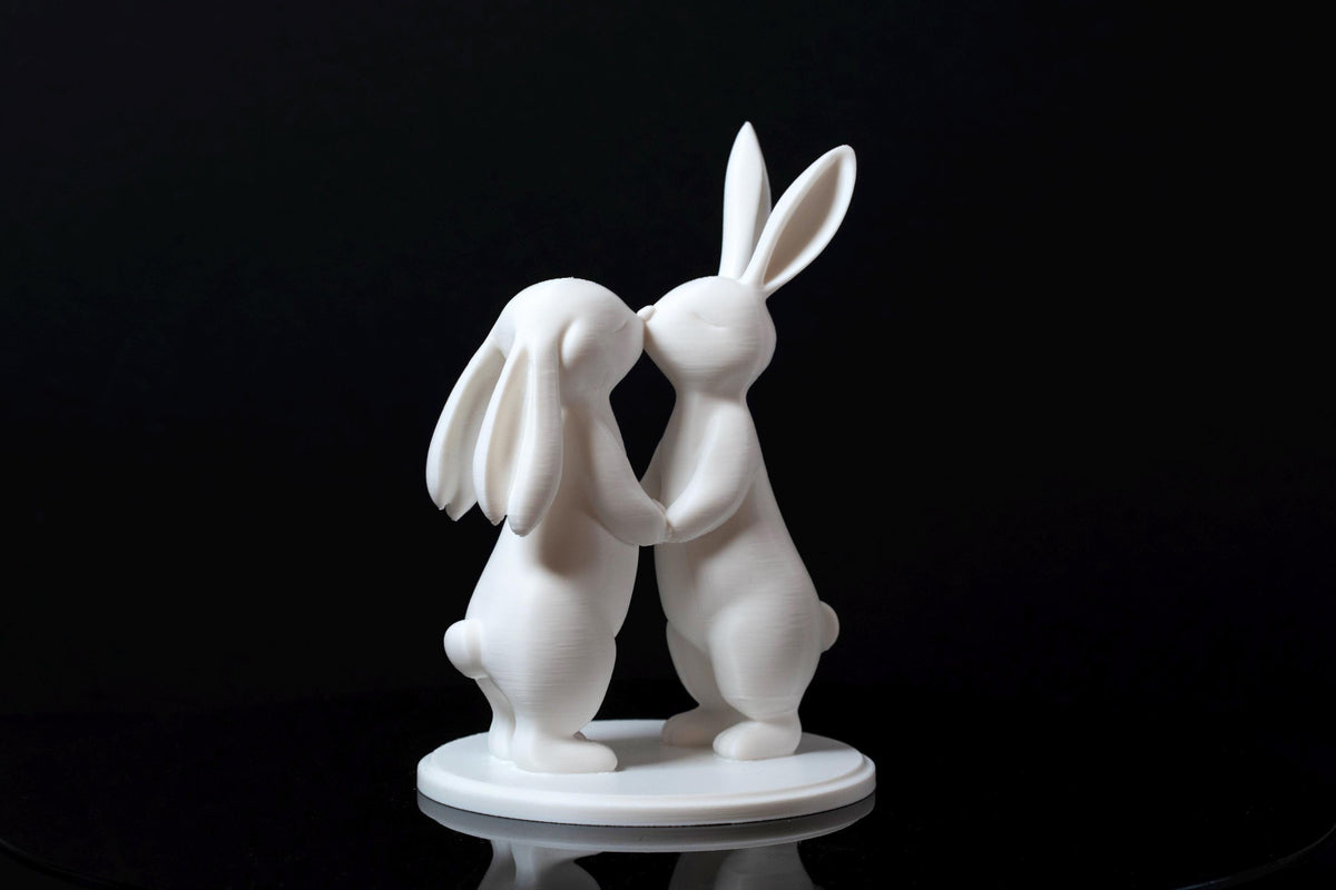 Kissing Bunnies - Wedding Cake Topper / Decoration