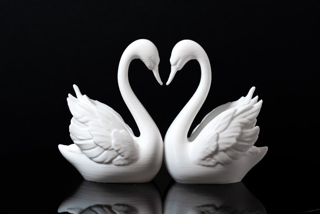 Romantic Swan Couple - Wedding Cake Topper / Decoration