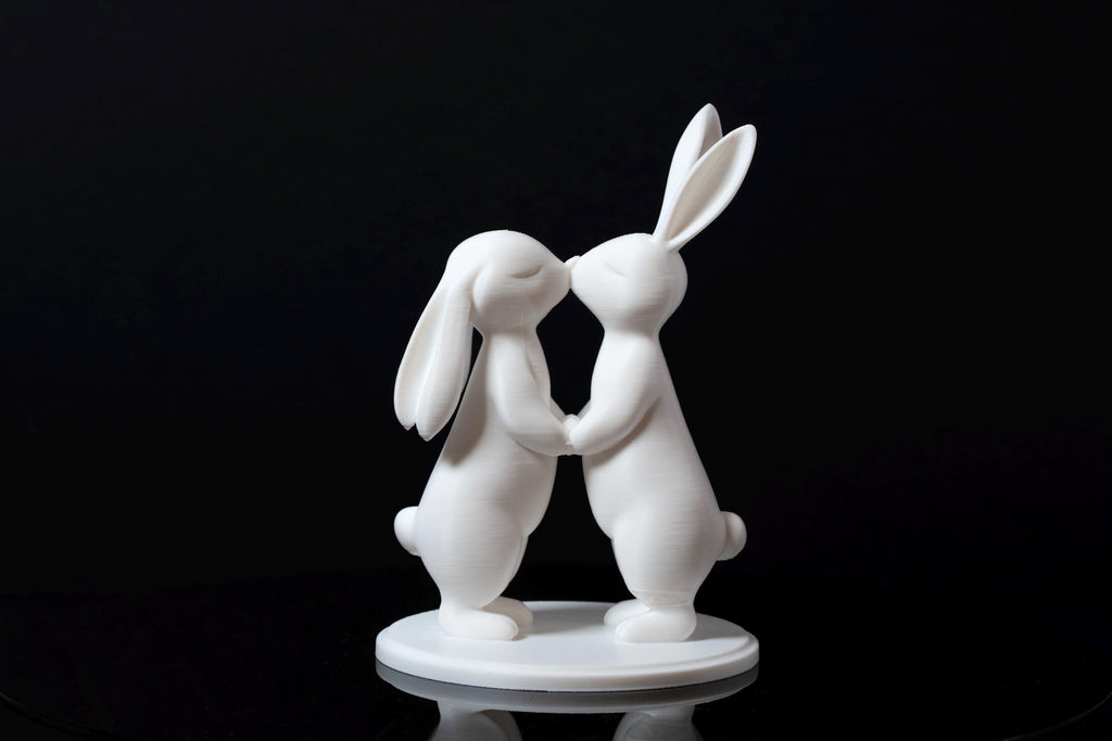 Kissing Bunnies - Wedding Cake Topper / Decoration