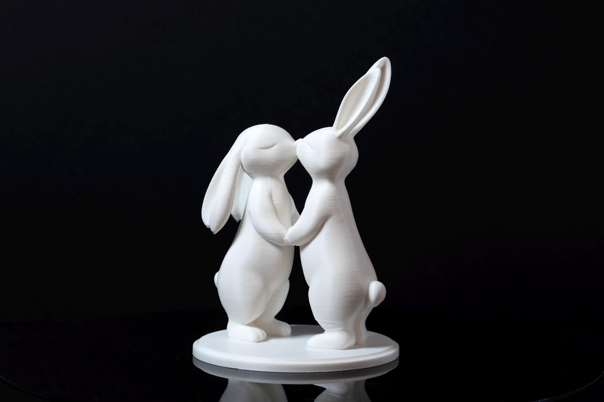 Kissing Bunnies - Wedding Cake Topper / Decoration