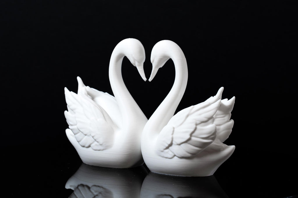 Romantic Swan Couple - Wedding Cake Topper / Decoration
