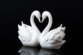 Romantic Swan Couple - Wedding Cake Topper / Decoration