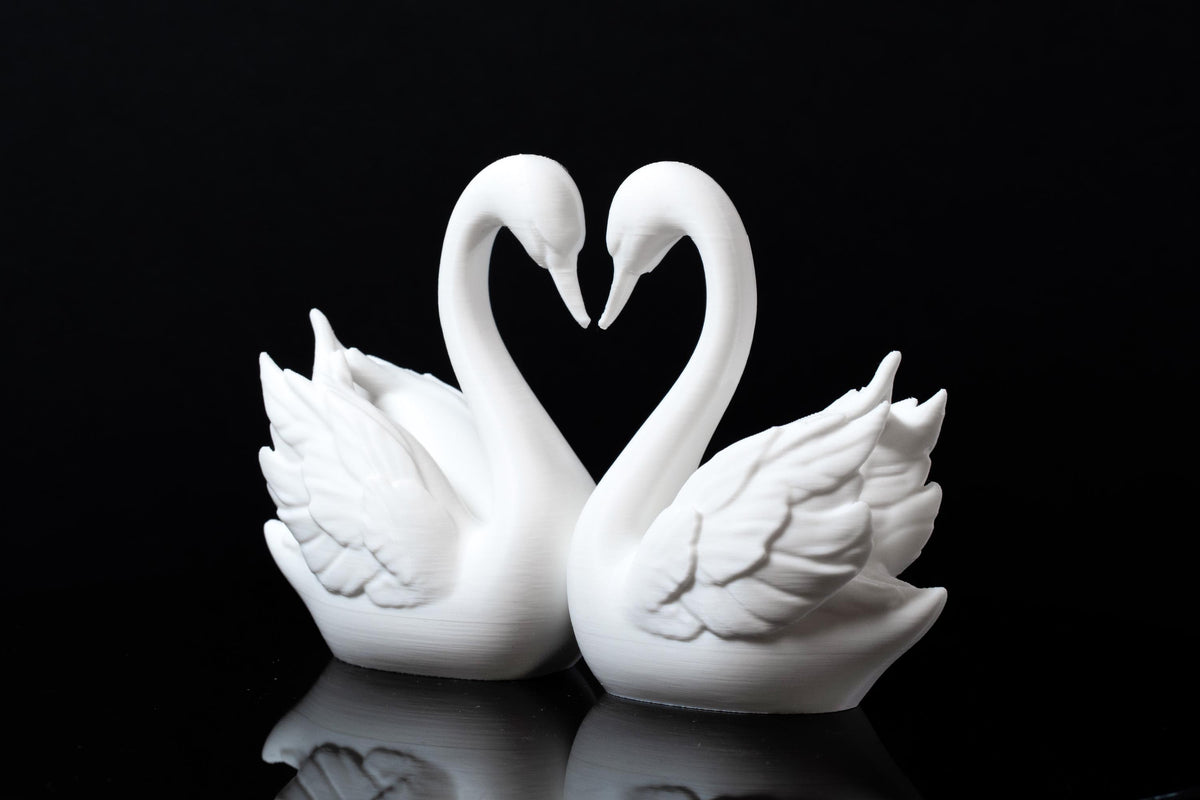 Romantic Swan Couple - Wedding Cake Topper / Decoration