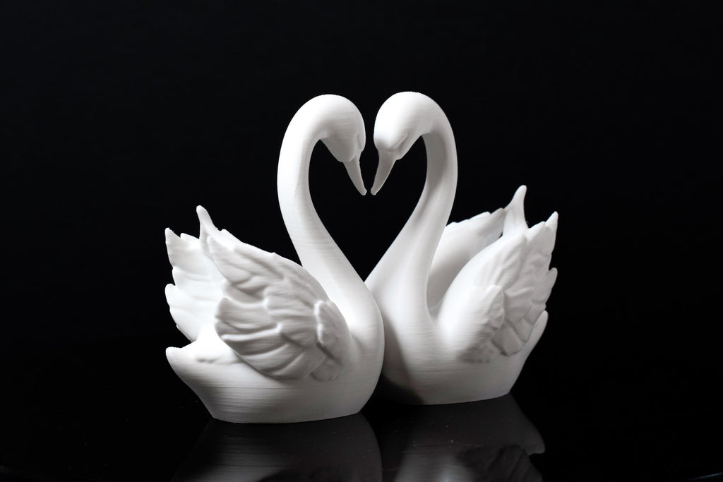 Romantic Swan Couple - Wedding Cake Topper / Decoration
