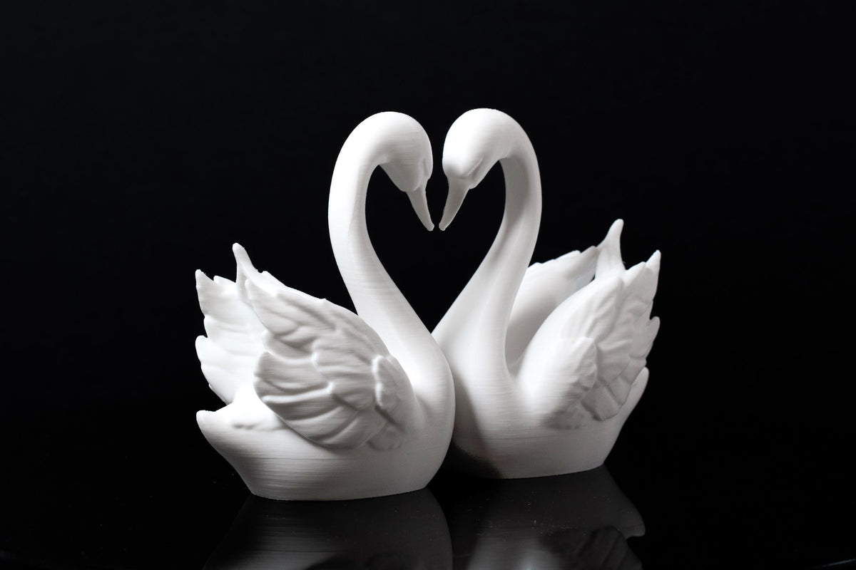 Romantic Swan Couple - Wedding Cake Topper / Decoration