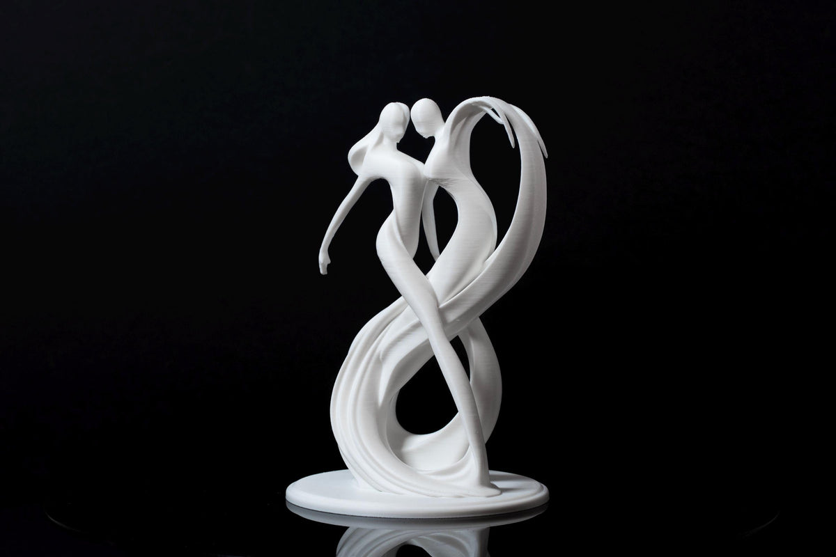 Dancing Couple Sculpture - Wedding Cake Topper / Decoration
