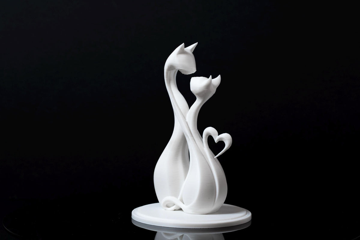Cat Couple Sculpture - Wedding Cake Topper / Decoration