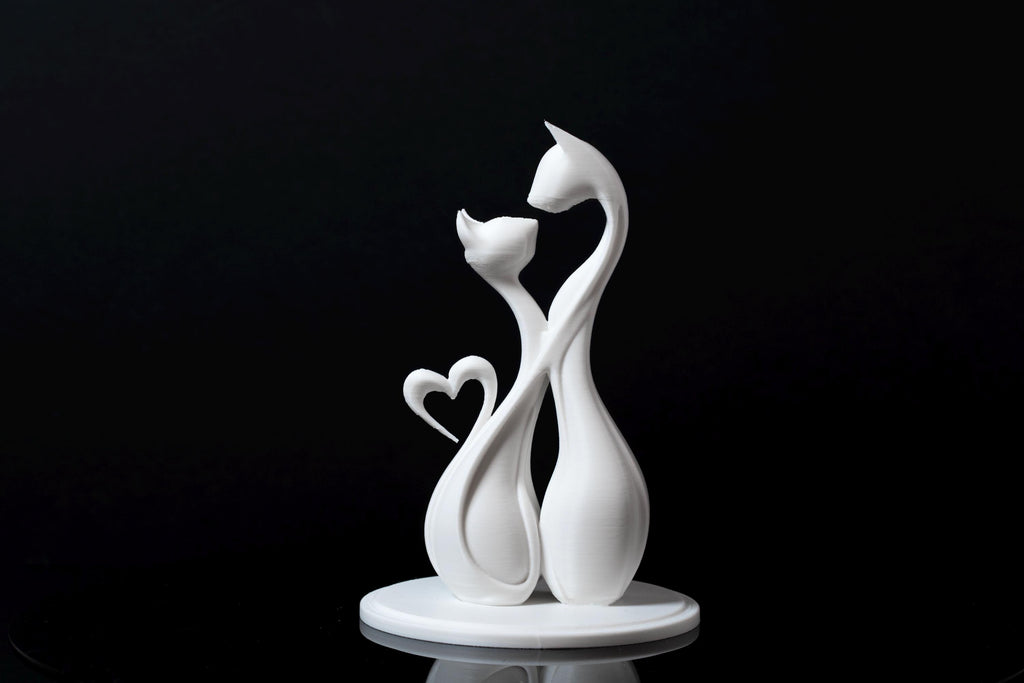 Cat Couple Sculpture - Wedding Cake Topper / Decoration