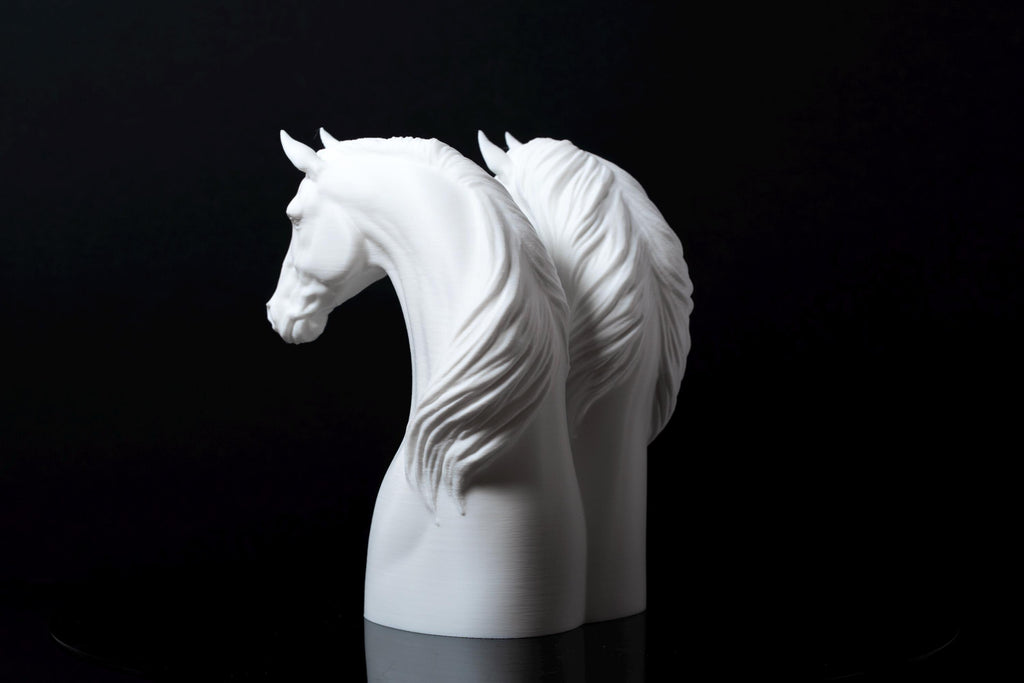 Twin Horse Head Sculpture - Wedding Cake Topper / Decoration