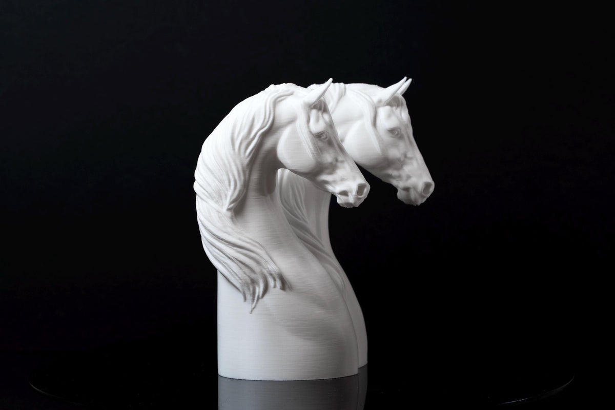 Twin Horse Head Sculpture - Wedding Cake Topper / Decoration