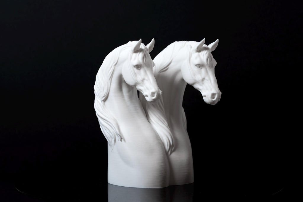 Twin Horse Head Sculpture - Wedding Cake Topper / Decoration