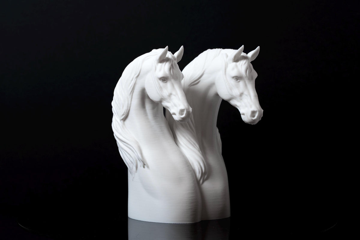 Twin Horse Head Sculpture - Wedding Cake Topper / Decoration