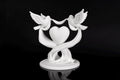 Doves and Heart Wedding - Wedding Cake Topper / Decoration