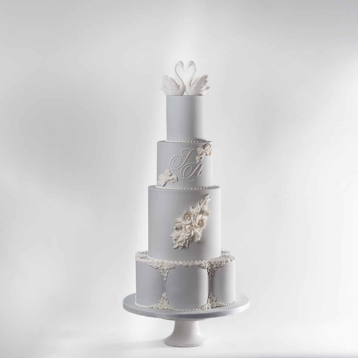 Romantic Swan Couple - Wedding Cake Topper / Decoration