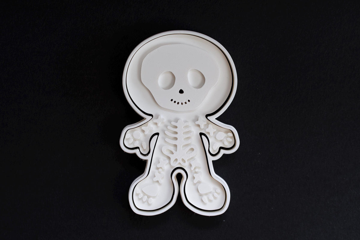 Halloween Cookie Cutter & Fondant Embosser Set - Skeleton